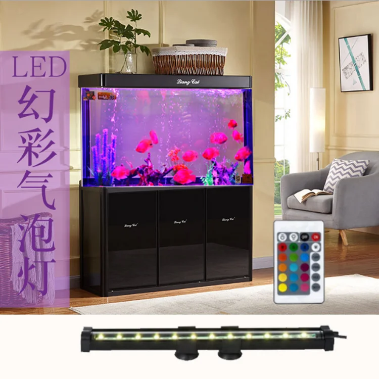 バブル水槽ライトRGB LED水槽、水槽LEDライトリモコン、1200mm LED水槽