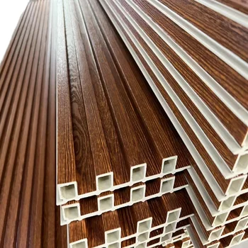 wpc wood Interior decoration fluted wall panels  wood alternative panel exterior pvc wall panel wpc composite