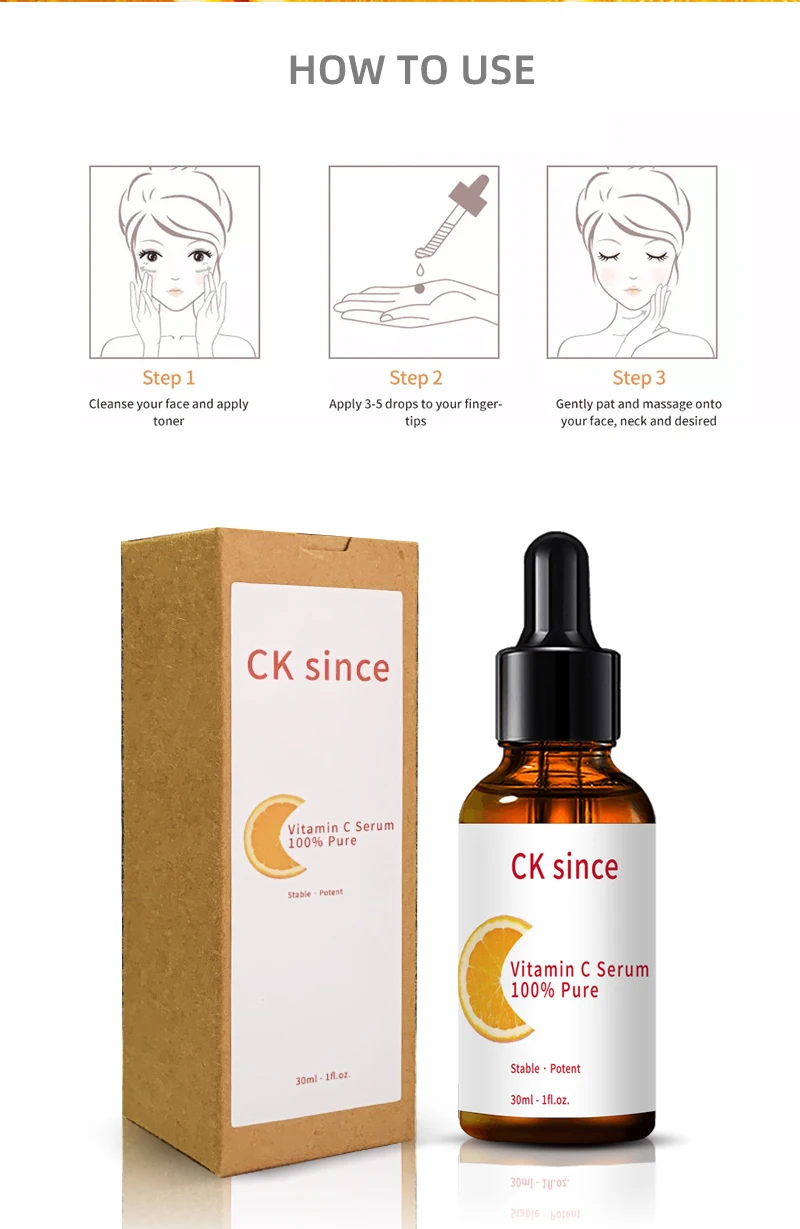 Custom Facial Vitamin C Brightening Serum Wholesale Face Serum Skin ...
