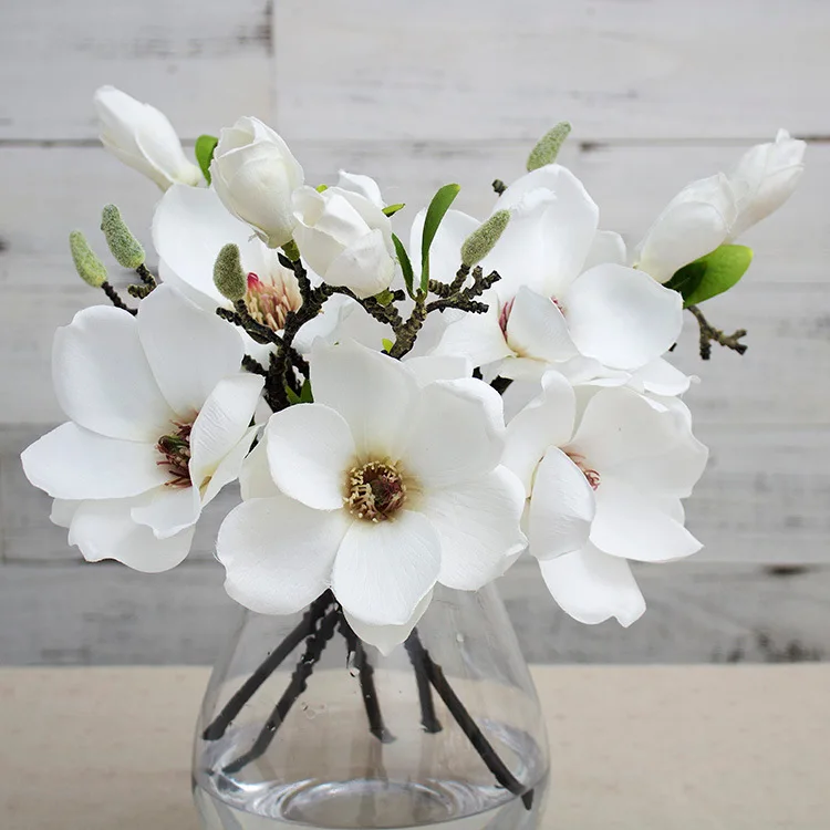 Best-selling 2 Short-branch Artificial Hojas De Magnolia Flower With  Branches Artistic Flower Arrangement - Buy Artificial Hojas De Magnolia,Wedding  Decoration,Artificial Flowers Product on 