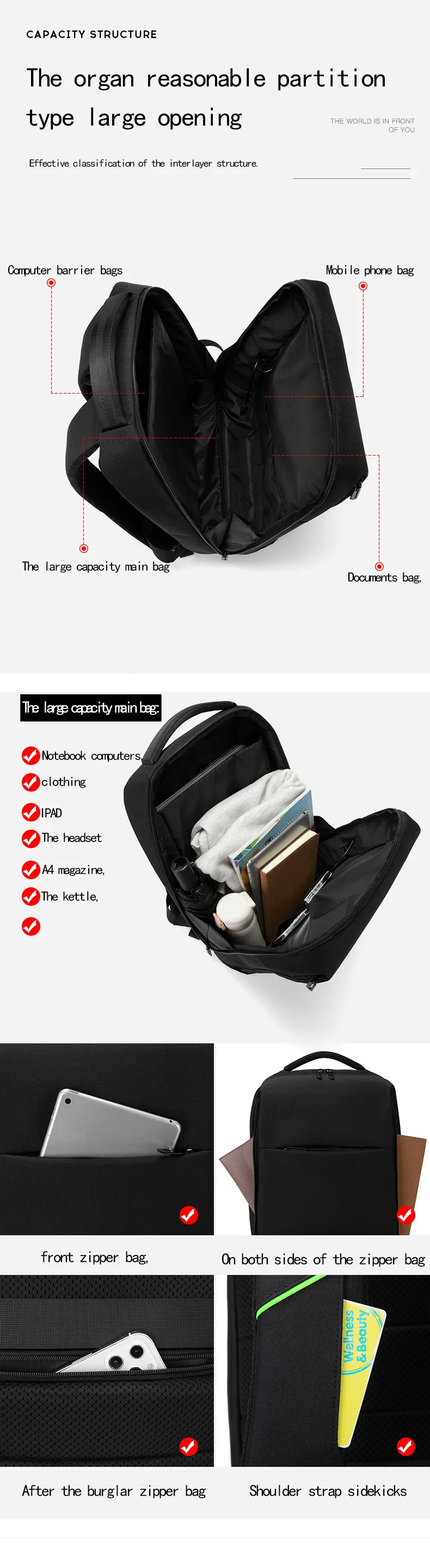 Waterproof Business Travel Backpack By Bag Man Customizable With ...
