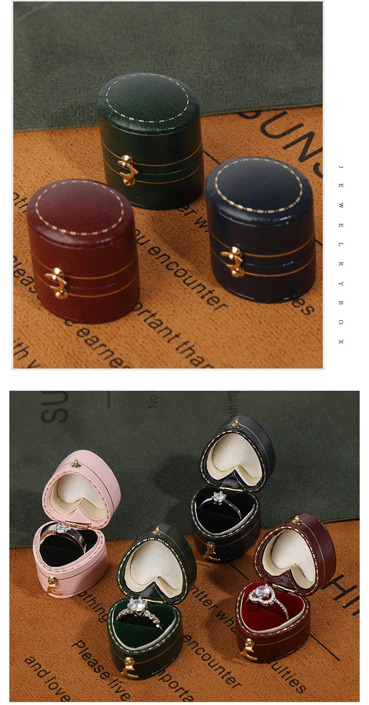 Simple Ring Storage Mini Retro Simple Jewelry Storage Box Portable Gift Earring Jewelry Box ...