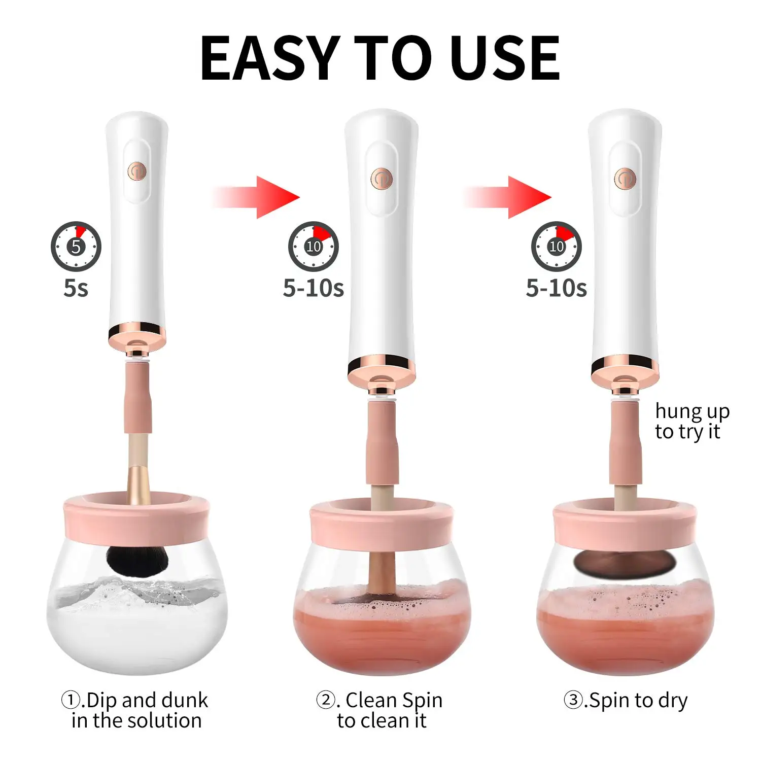 Super Clean Spinner Electric Makeup Brush Wash & Dry Cleaning Tool Electric Automatic Makeup
