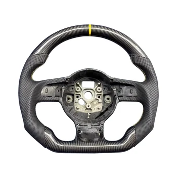 Perforated Leather Carbon Fiber Interior Steering Wheel for Audi R8 TT Roadster RS TTS Mk2 8J 2008-2019 2010-2013 Car Models