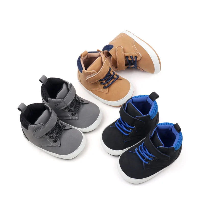 Unisex High Quality 2024 Spring Autumn Style Casual Shoes Anti-Slip Soled Toddler Walking Shoe Boys 6-12-15 Months Flat Design