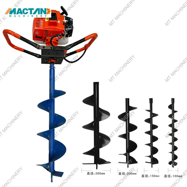 Tree Planting Digging Machines  Gas Power Earth Auger Drill Post Hole Digger 52cc 159cc Gasoline Post Hole Digger Auger 555033