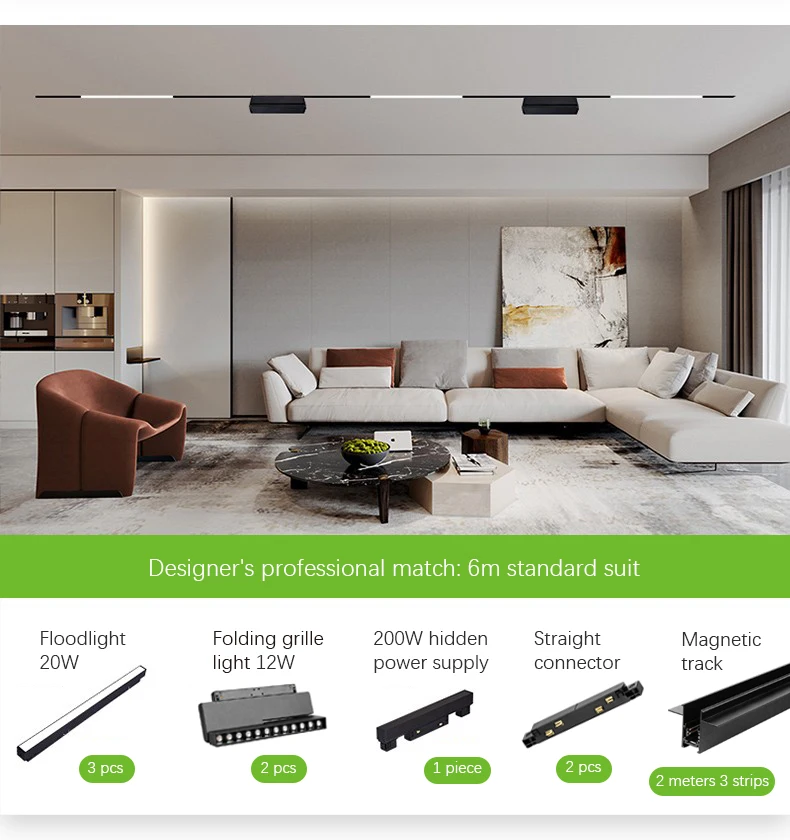 Magnetic Track Light DC24V 48V - Efficient LED Lighting
