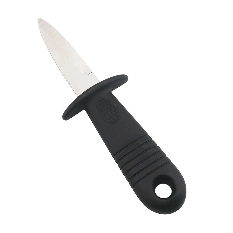 Недорогой устричный нож из нержавеющей стали, пластиковая ручка, нож для морепродуктов и фестонов