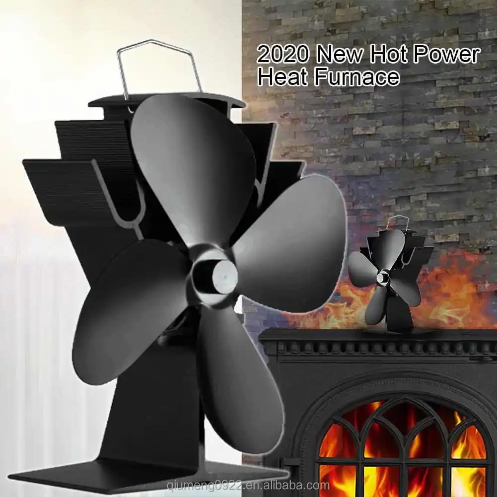 1pc Silent 7 Blade Stove Fan for Fireplace Wood Burning - Rust-Proof Heat  Circulation Fan