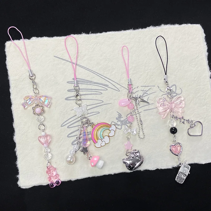 Lilangda Y2K Phone Charms Pendant Kawaii Bear Cellphone Chain