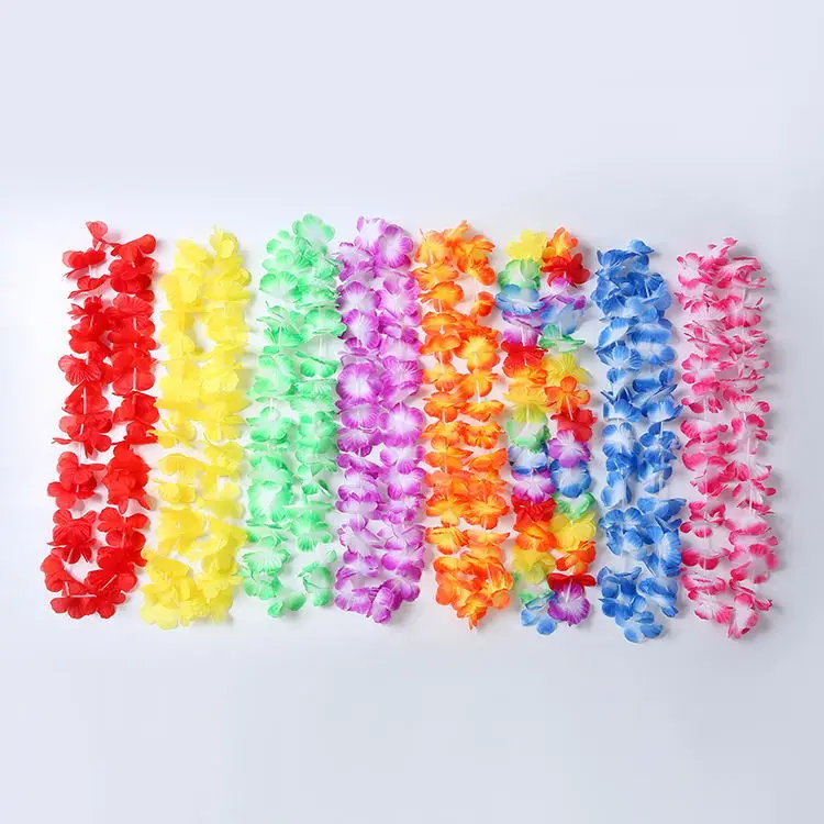 Artificial Silk Flower Hawaiian Wreath Hawaii Beach Theme Party Decor Accessory Hawaiian Leis
