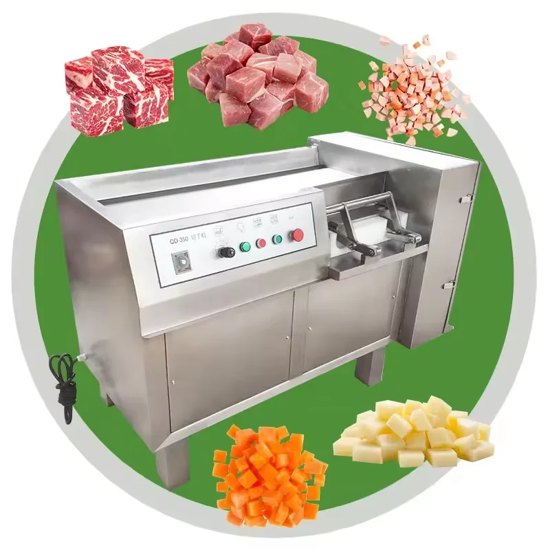 Automatic Frozen Meat Dicing Machine Electric Industrial Beef Dicer Fast Frozen Meat Cube Cutting Machine Frozen Chick Beef
