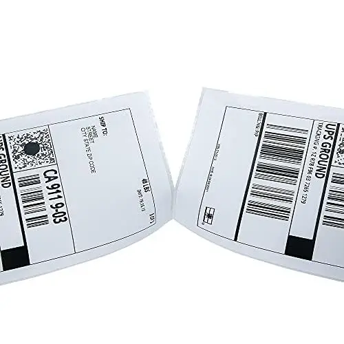5000 Etiqueta 4x6 Thermal Adesiva Waybill Sticker Manufacturer 100X150mm White Perforated Fold Thermal AWB Label Sticker manufacture