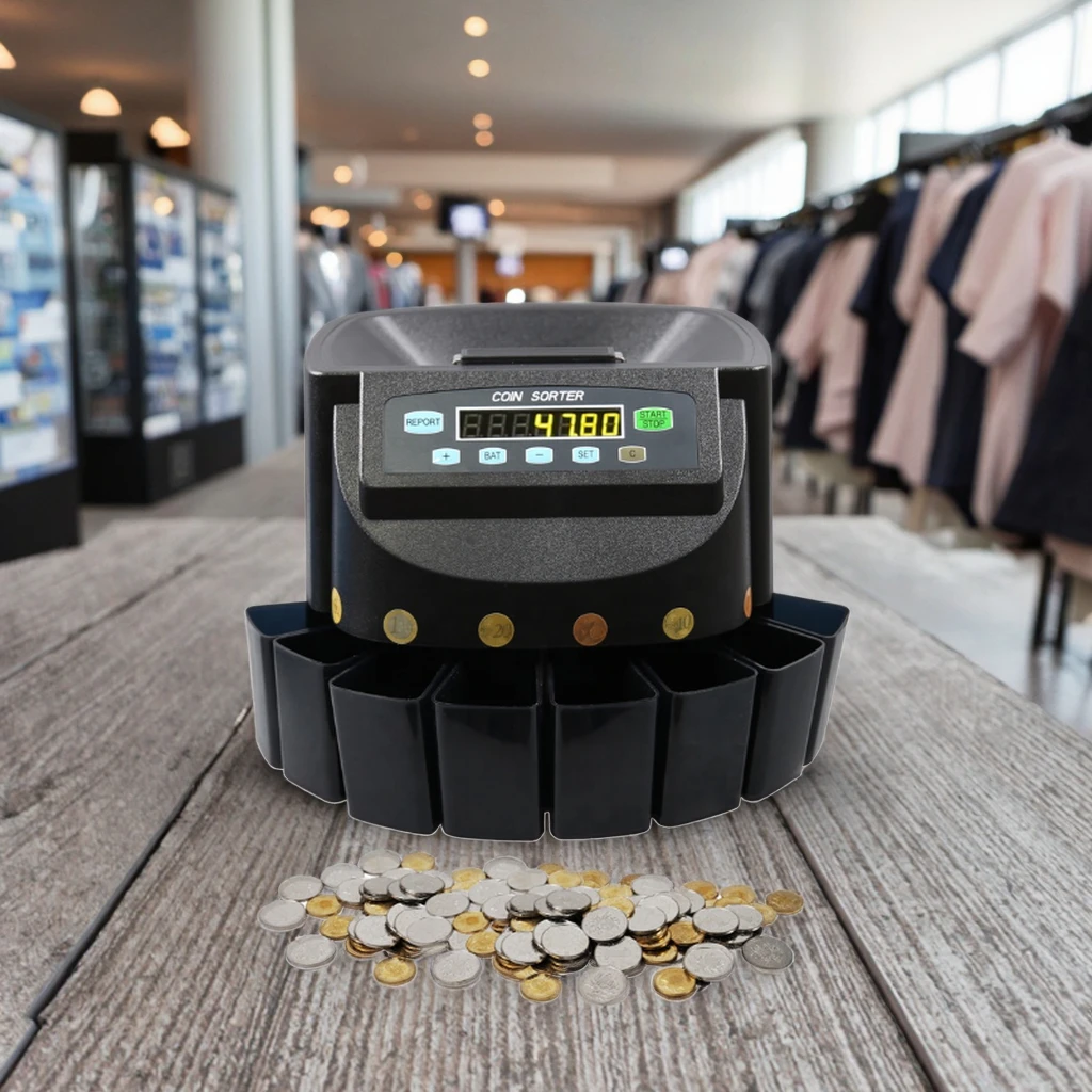 CS-5502-3 High-Speed Coin Counter Sorter Portable Plastic Bank Machine Precision Coin Counting Machine