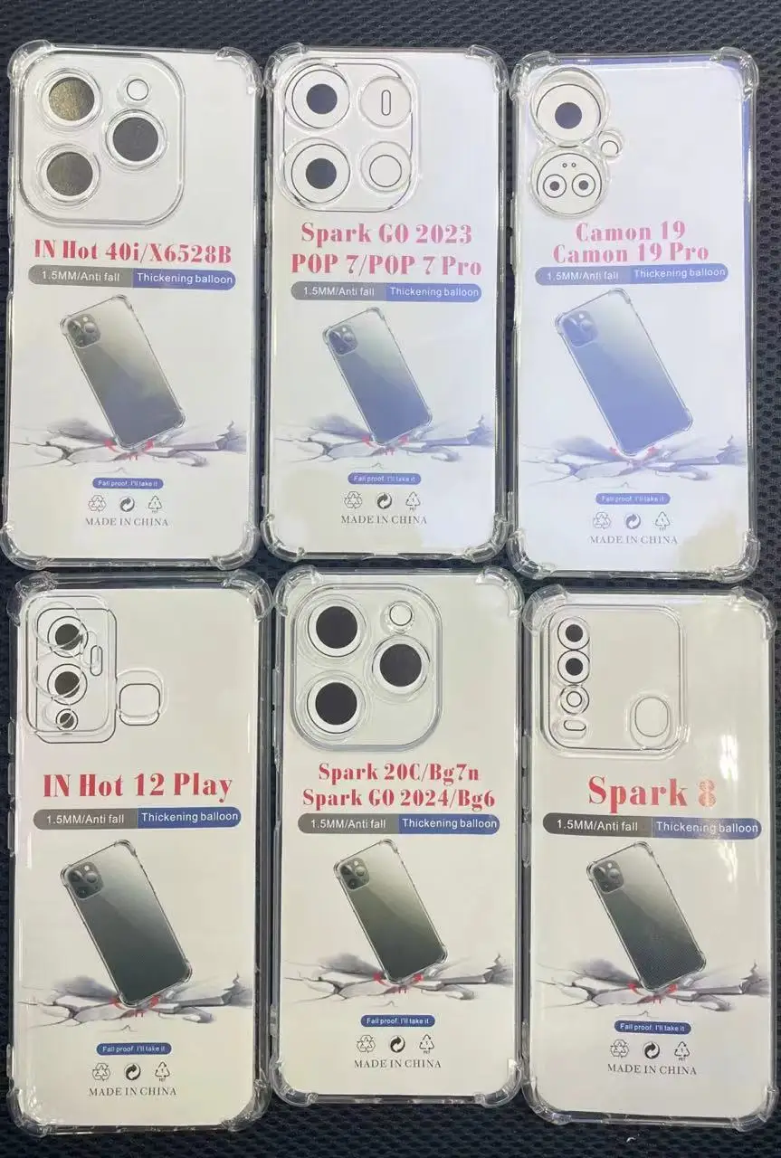 Suitable for Tecno Spark6 Go Phone case 8 9t/9pro airbag Anti-fall Smatr20C Transparent Shell