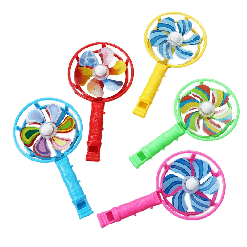 Лидер продаж оптовая продажа пластиковые мини-вертики для детей цветные свистки выдвиженческий подарок звуковые игрушки уличная ветряная мельница