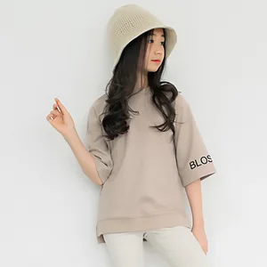 Wholesale Clothes Turkey Chiffon Blouse Designs Custom Striped Tshirt