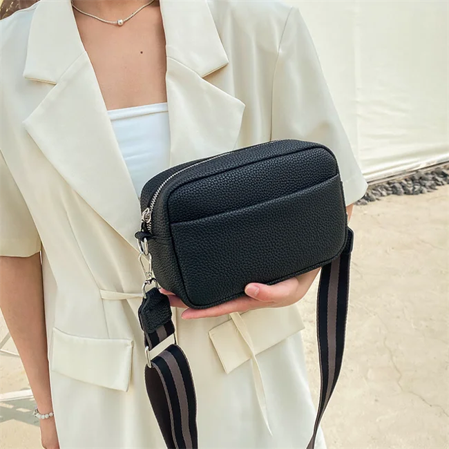 Fashion Camera Shoulder Bag Mini Color Contrast Square Purses Trendy ...