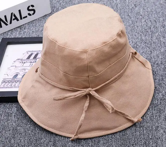 Cotton Linen Wide Brim Woman Sun Hat 
