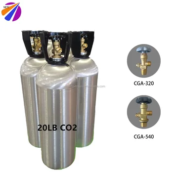 NETC  Hot Sale Beer Carton Dioxide Tanks   13.4L CO2 Gases Aluminum Cylinder  High Pressure