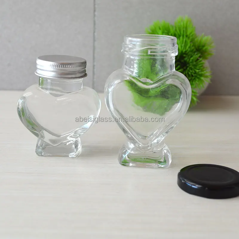 2 Barattoli Di Vetro A Forma Di Cuore Con Tappo In Sughero – 50 Ml, Mini Bottiglie Decorative Per Bomboniere, Fai Da Te, Matrimoni E Feste - 2