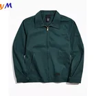 Jacket Hand Pockets Turn Down Collar Metal Zip Up Front Durable Cotton Workwear Heavy Cotton Work Jacket For Men