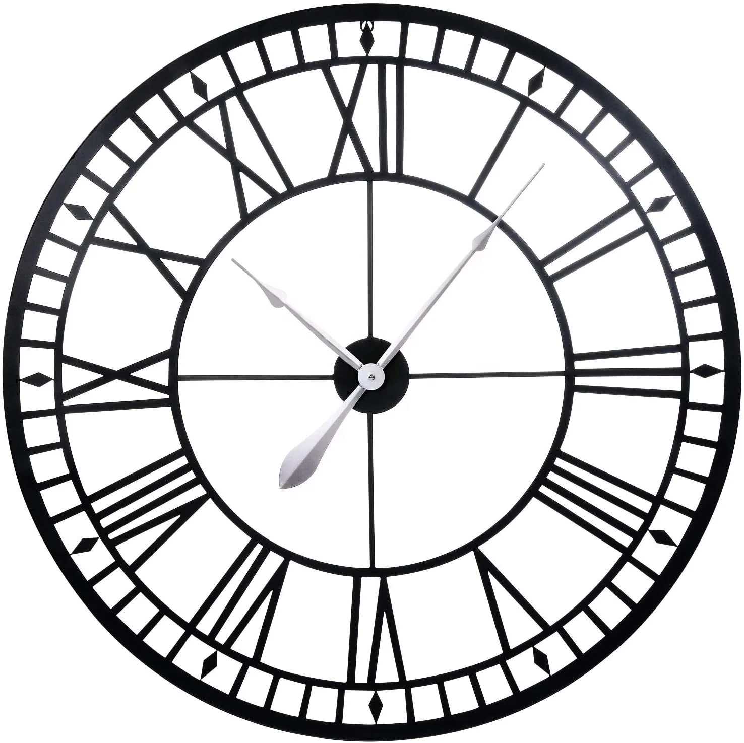 315 Inch 80cm Mould Laser Cut Out Metal Wrought Iron Skeleton Wall Clock Buy Decorative Wall Clock