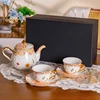 Ceramic Teapot  + 2 Cups & Saucers