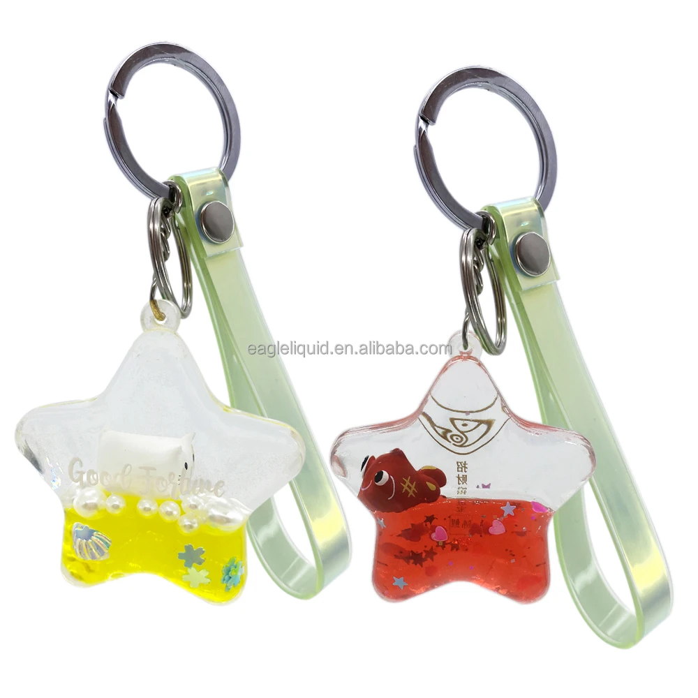 キーホルダー・アクリルキーホルダー OIL GLITTER ACRYLIC KEYCHAIN Customized Acrylic Keychain - Floating Liquid Glitter Keyring, 3D