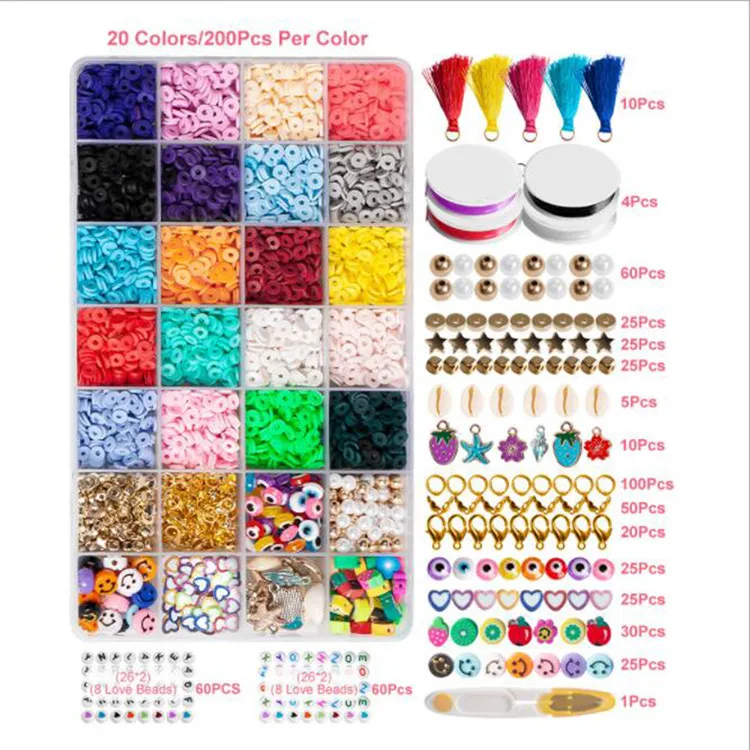 Buy Wholesale China 5000 Pcs Polymer Clay Beads Flat Beads For