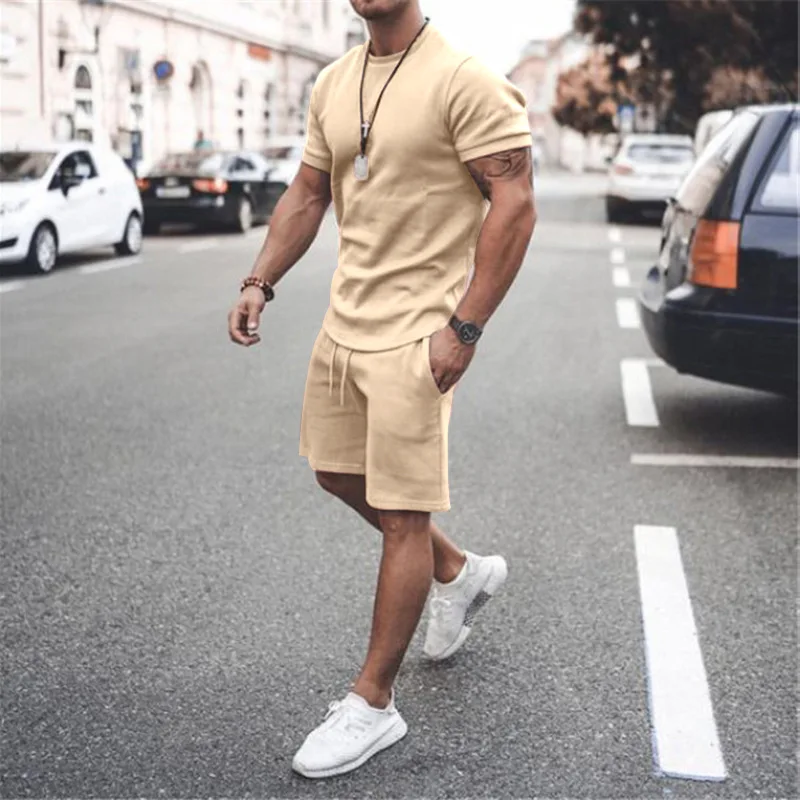 I maglioni da uomo europei e americani primaverili ed estivi si adattano a tute sportive casual, pantaloncini a maniche corte cross571_voghion.com