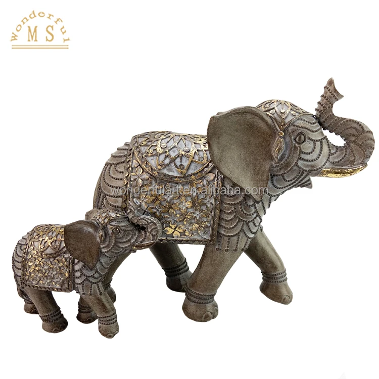 Wedding decoration Middle Size Resin Animal Elephant Statue Family Design for Home Decoration Mother's Day Gift and Busy Present