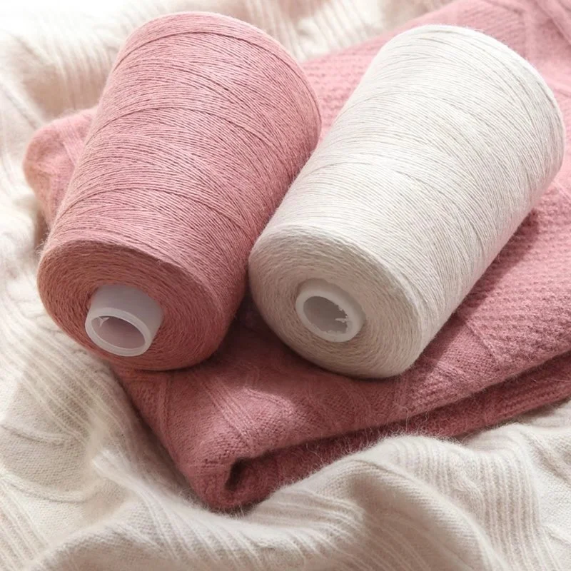 Лотос пряжа кружева вес нм кашемировая шерсть Смешанная Мягкая цветная пряжа на конусе для машинной вязки