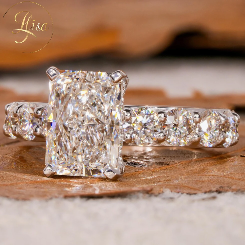IGI Certified Lab Grown Diamond Pave Engagement Ring Custom 10K 14K 18K ...