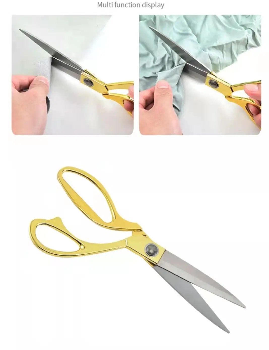 Wholesale Full Stainless Steel Professional Tailor Scissors Household Sewing Clothes Scissors
