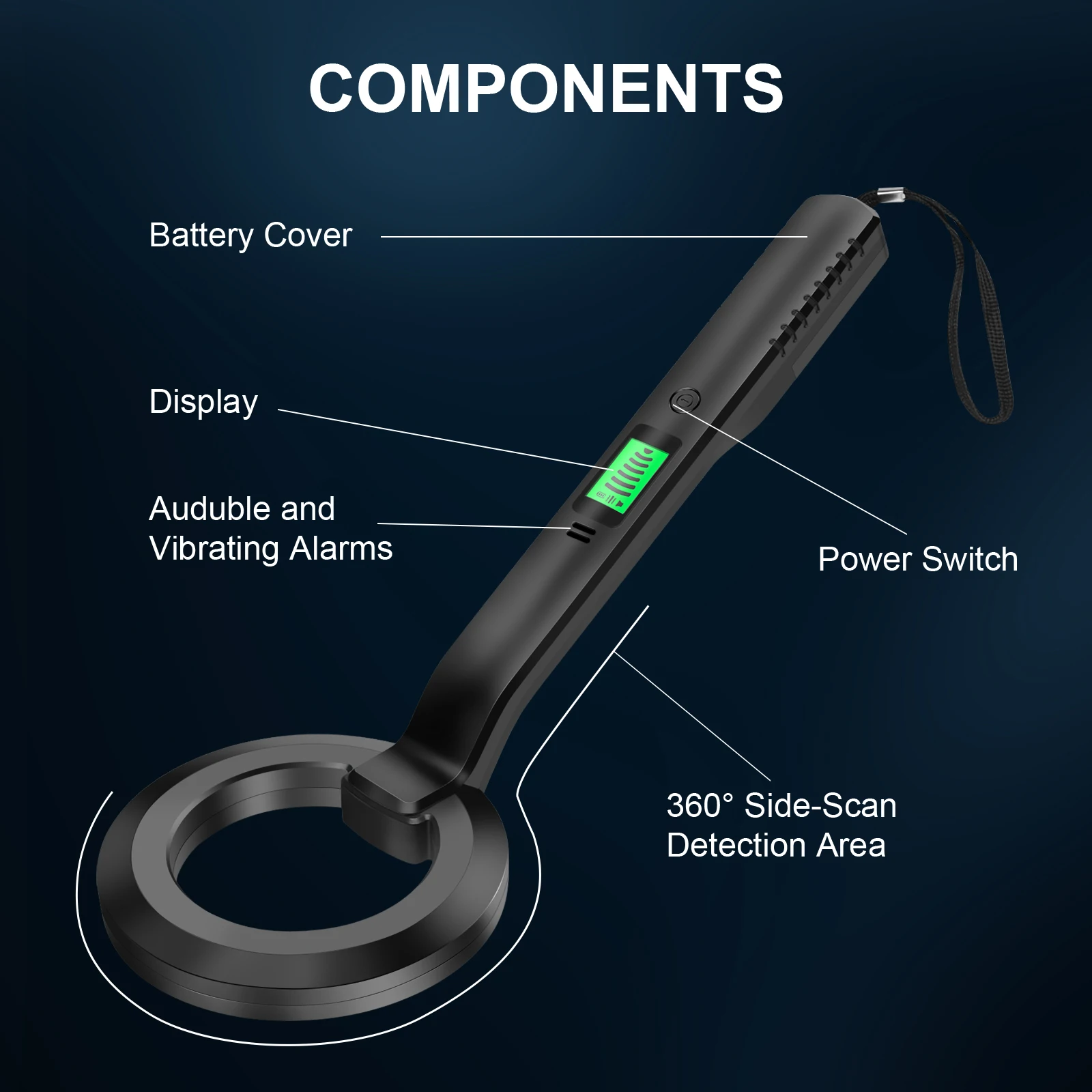 High Sensitivity Metal Scanner Handheld High Sensitivity Detection Scanning Detector with LCD Disc Metal Detector