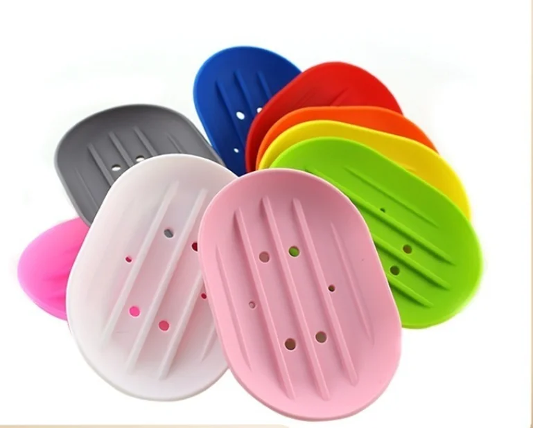 Soap Saver Bathroom Self Draining Soap Dishes Silicone Soap Dishes Dish Holder Stand Saver Tray Case for Shower factory