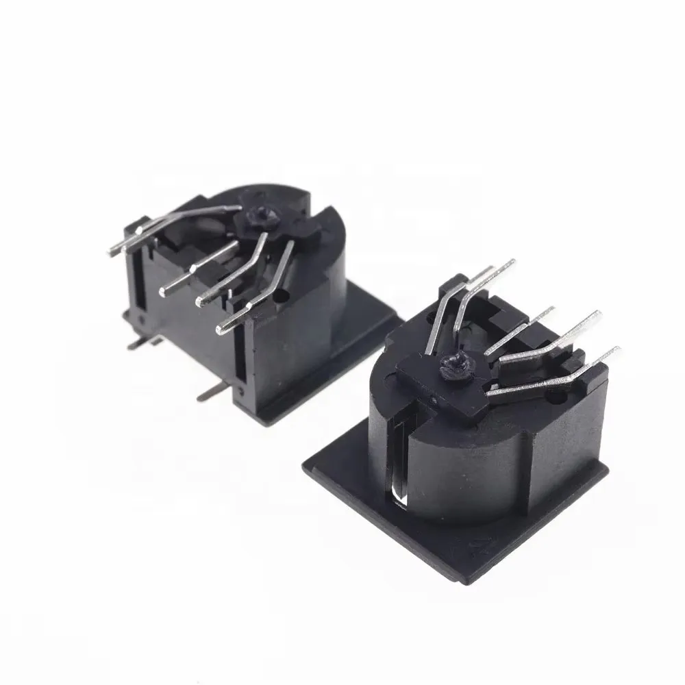 丸型Dinコネクタレセプタクル5ピンメスソケットPCBはんだ直角スルー