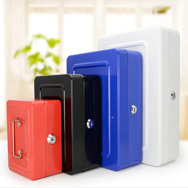 Сейф с отделением для монет-безопасный и безопасный хранения мелких ценностей в ключе надежный металлический ящик наличных денег порошковым покрытием