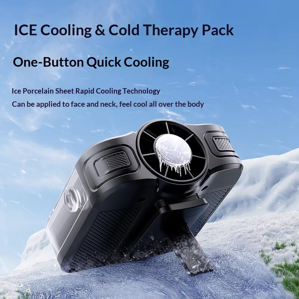 Custom Clear AllDesign Clip-on Waist Fan Semiconductor Cooling 220g Lightweight Portable Rechargeable Battery Outdoor Sports Fan