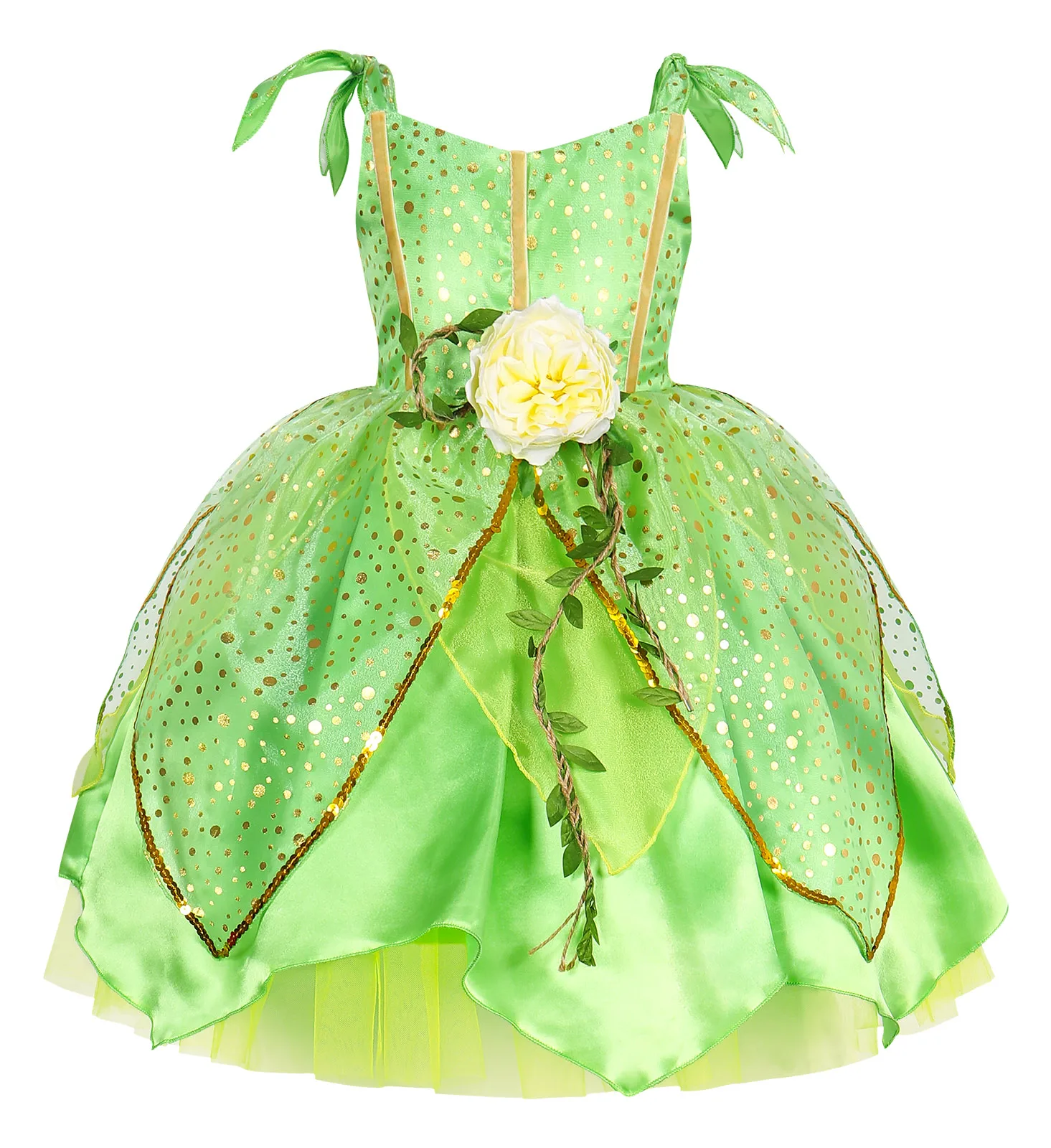 green emerald velvet dress Rainbow Fairy Dress & Wings Size 3-4 main image 0