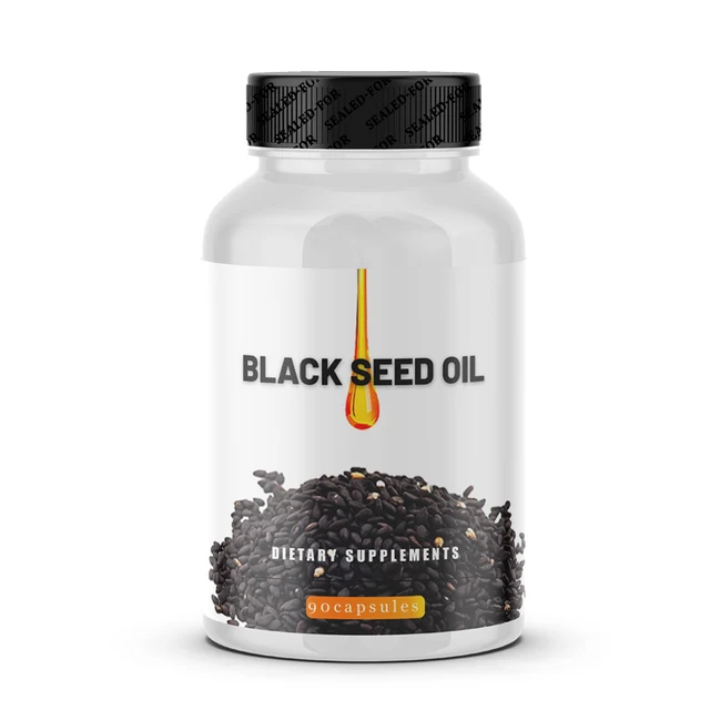 Black Seed Oil Capsules Dietary Supplement for Adults and Teenagers to Hair Care, Eye Care, Detoxification and Beauty Care