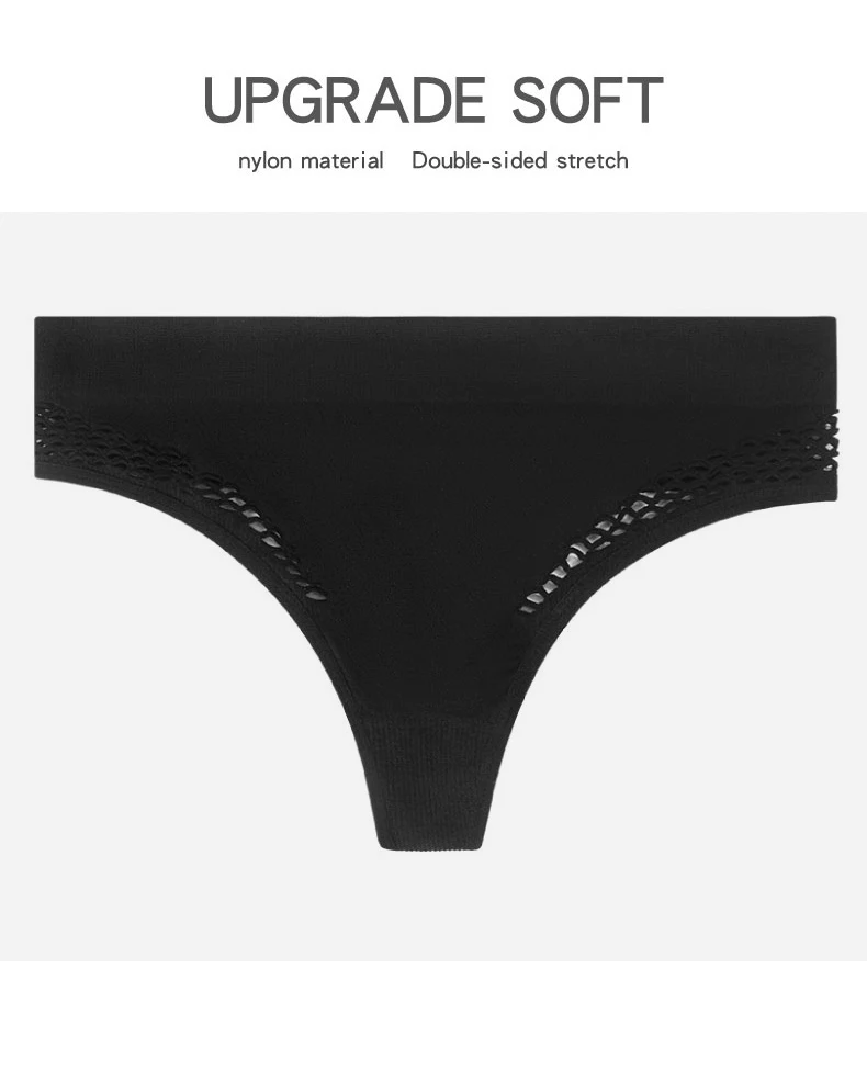 Wholesale Cheap Price Women Sexy Panties Ladies Grid Hollow Out