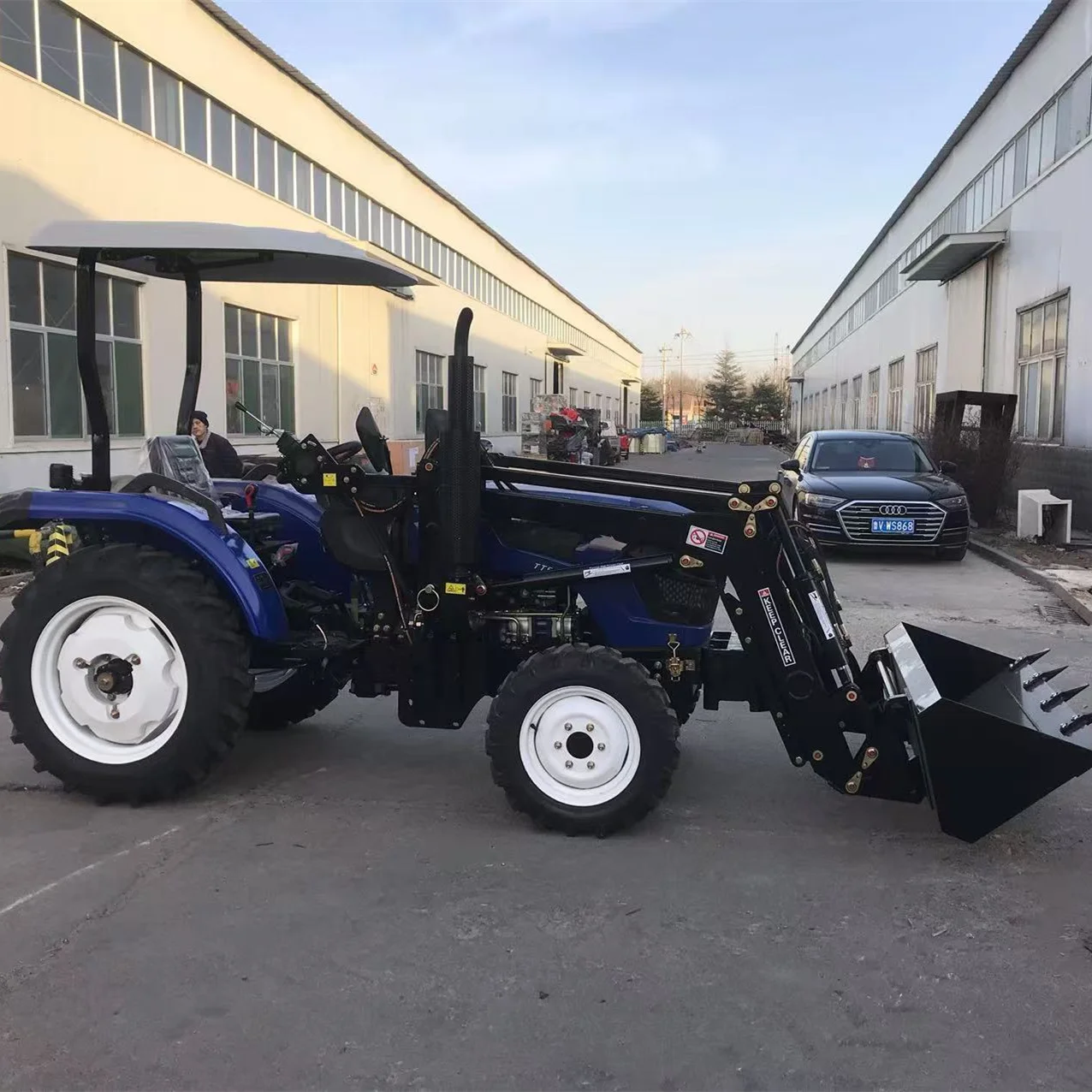 Free Shipping Cheapest Diesel Tractor  Mini Tractor With Front Loader 4x4 Loader for Sale