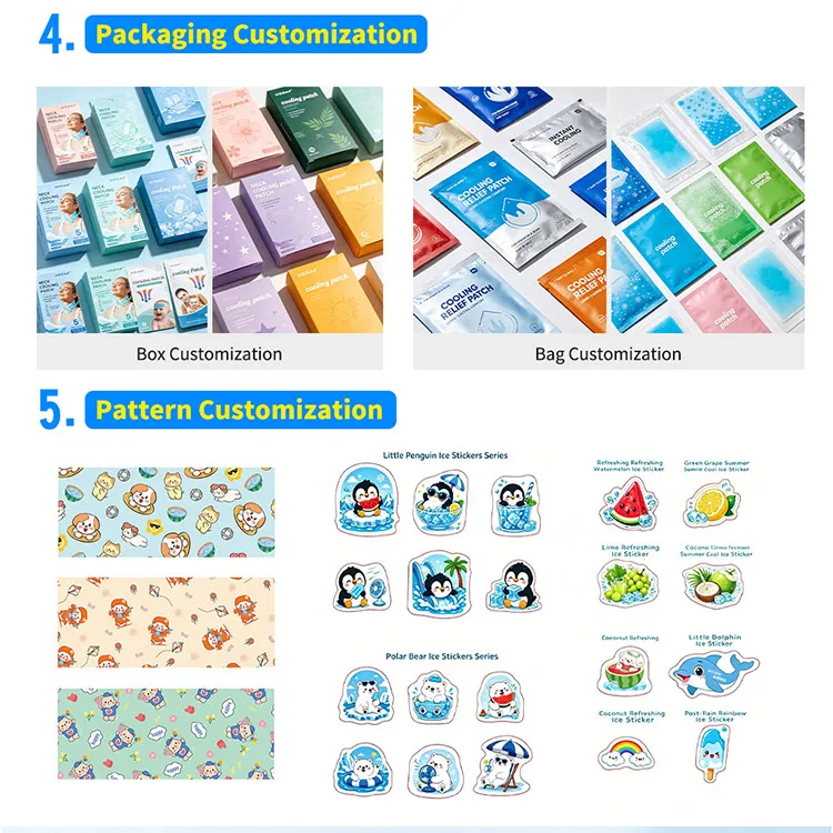 OEM Cooling Patch for Neck Breathable Heat Relief Body Cooler Pad for Summer Use