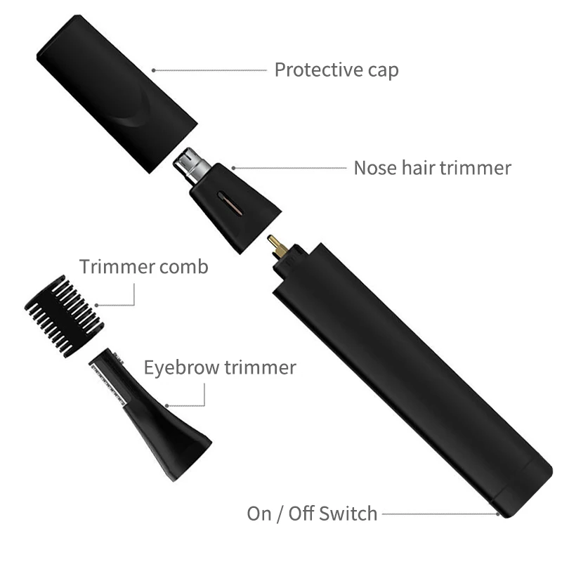 Электрический триммер для волос в носу, бритва для мужчин и женщин, триммер для ушей, шеи и бровей, Бритва для мужчин, бритва для чистки, набор для удаления
