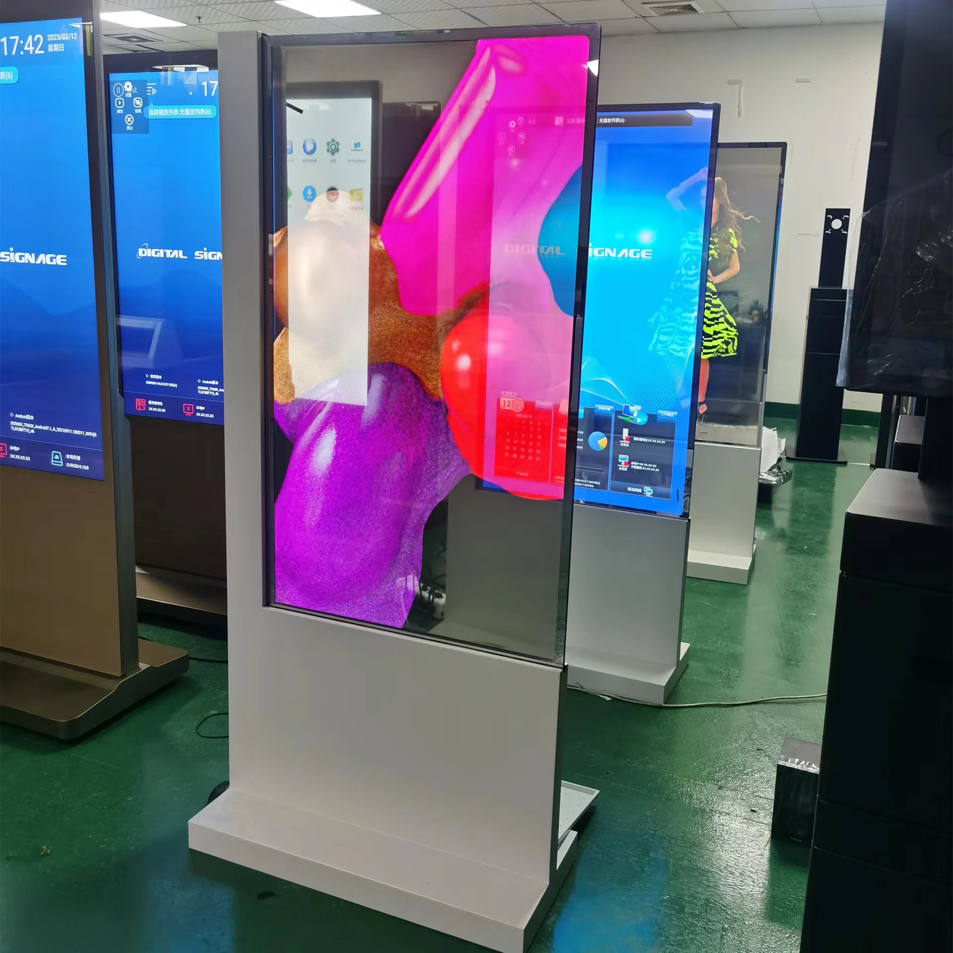 55 Inch Transparent OLED Screen Display ,  transparent display Ultra Thin for Advertising Displays,transparent oled screen manufacture