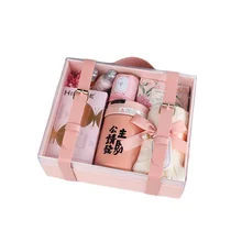 High-quality acrylic pink hyacinth story small schoolbag souvenir set new product ideas 2024