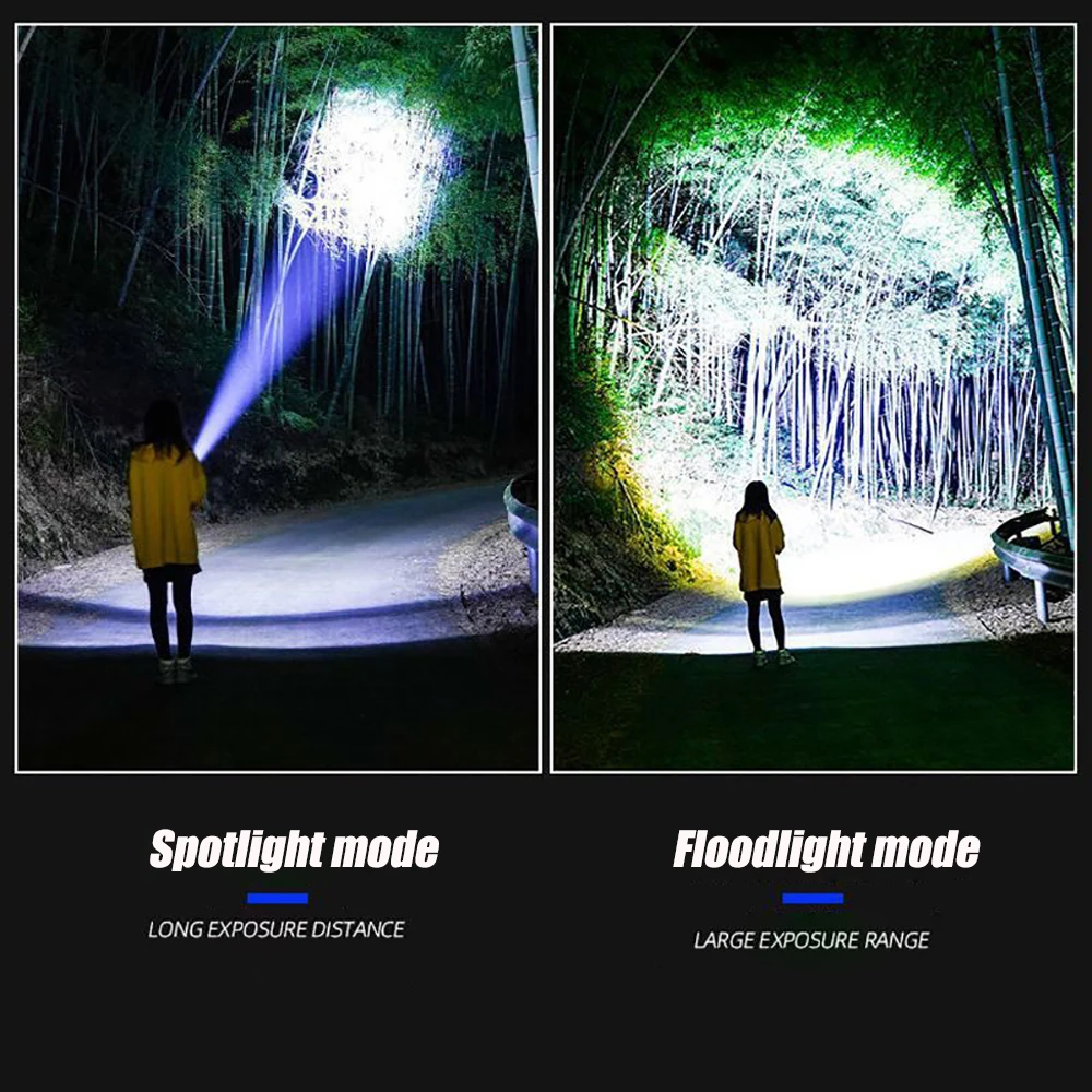 Helius Super Powerful Long Range LED Rechargeable Tactical 15000Mh Built-in Battery Emergency Spotlight Flashlight