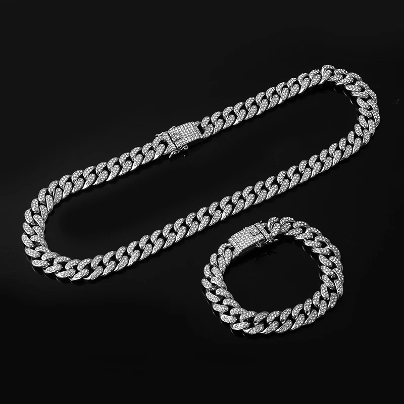 Wholesale 12mm Diamond Miami Curb Men 